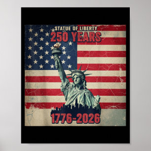 Poster 250º Aniversário da América 1776 2026 4 de Julho
