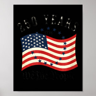 Poster 250º aniversário da independência americana 250 an