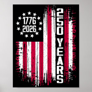 Poster 250 Aniversário Americano EUA 250º Independência
