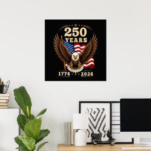 Poster 250 Aniversário EUA 250 Anos 1776-2026
