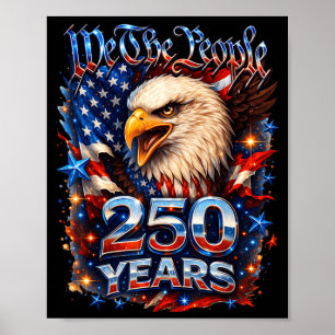 Poster 250 Aniversário EUA Águia Patriótica 250º