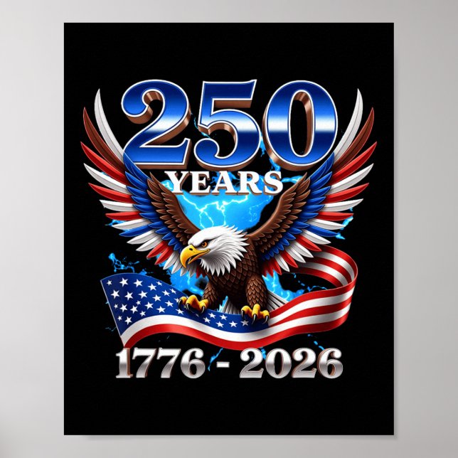 Poster 250 Aniversário Patriótico Estados Unidos _1  (Frente)