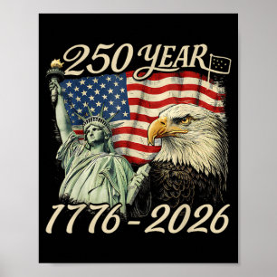Poster 250 Anos 1776 2026 250º Aniversário 4 de Julho