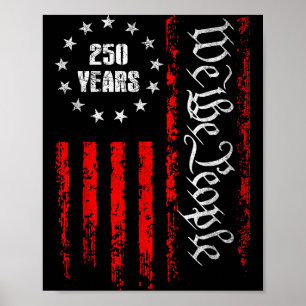 Poster 250 Anos 1776-2026 250º Aniversário EUA Patriótico