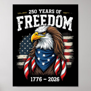 Poster 250 Anos Águia e Bandeira 1776-2026 250º Aniversár
