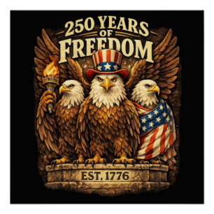 Póster 250 Anos América 1776-2026