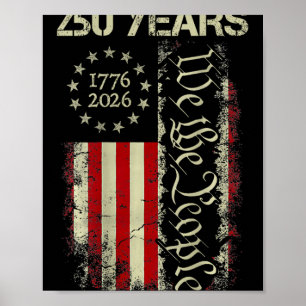 Poster 250 Anos América 1776 2026 Nós O Povo Bandeira EUA