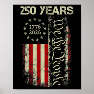 Poster 250 Anos América 1776 2026 Nós O Povo Bandeira EUA