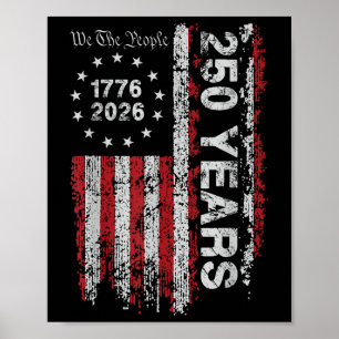 Poster 250 Anos América Bandeira Americana 4 De Julho Ind