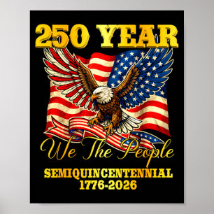 Poster 250 anos americano aniversário de 250 anos da band