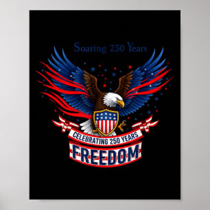 Poster 250 anos aniversário américa aniversário EUA 250º