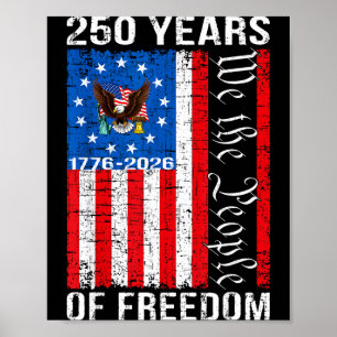 Poster 250 Anos aniversário americano 250º eua bandeira d