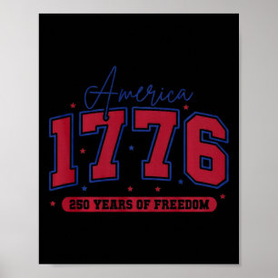 Poster 250 Anos Aniversário da América 250º Independência