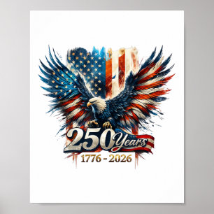 Poster 250 Anos Aniversário da América 250º Independência