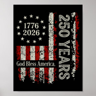 Poster 250 Anos Aniversário da América Independência 250º