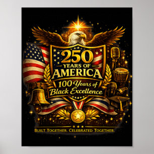 Poster 250 Anos da América 100 Anos de História Negra Ex