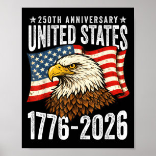 Poster 250 Anos da América Aniversário EUA 250º Aniversár
