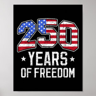 Poster 250 Anos de Liberdade 250.º aniversário América Ba