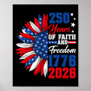 Poster 250 Anos de Liberdade da América 1776 2026 Anivers