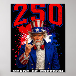 Poster 250 Anos de Liberdade da América 2026 Aniversário