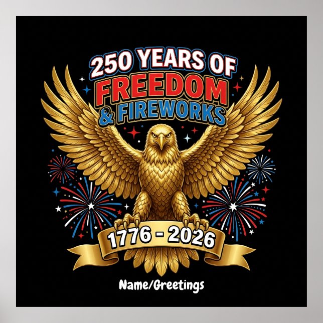 Poster 250 Anos de Liberdade & Fogos de Artifício  (Frente)