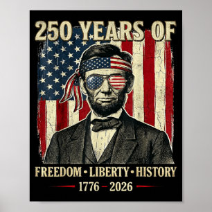 Poster 250 Anos De Liberdade História Abraham Linco