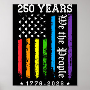 Poster 250 Anos Do 250º Aniversário LGBT Americano