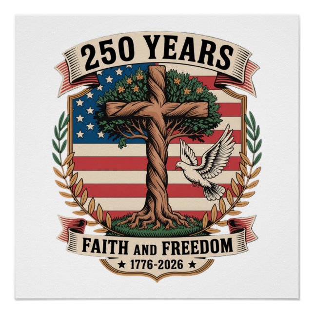 Póster 250 Anos Fé e Liberdade (Frente)
