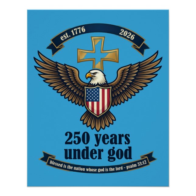 Póster 250 Anos Sob Deus (Frente)