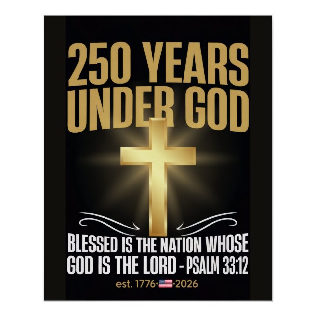 Póster 250 Anos Sob Deus (Frente)