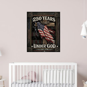 Poster 250 Anos Sob Deus Nós O Povo EUA 2026 Cruz