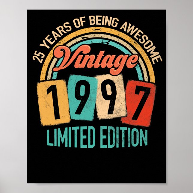 Poster 25 Anos De Idade Incrível No Aniversário De 25 199 (Frente)