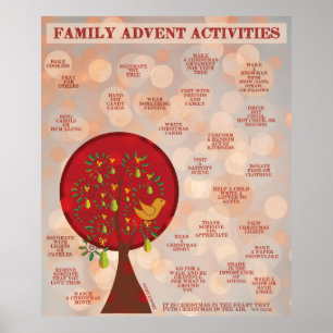 Póster 25 atividades do advento da família