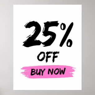 Poster 25% de Sinal de Venda, Grande Venda Boutique
