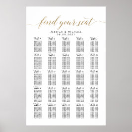 Poster 25 Mesa 250 Guest Large Wedding Seating Chart