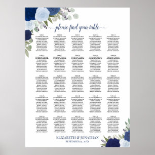 Poster 25 Mesa Azul Boho Sentado Floral