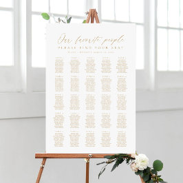 Poster 25 Mesas Nosso Gráfico de Assentos das Pessoas Fav