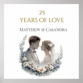 Poster 25th Wedding Anniversary Heirloom Celebration