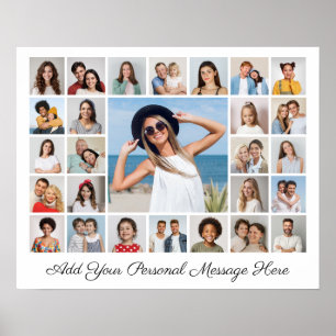 Poster 27 Colagem de Fotos Adicionar Seu Próprio Texto