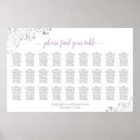 27 Mesa Gráfico de Assentos de Casamento Renda Lav