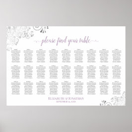 Poster 27 Mesa Gráfico de Assentos de Casamento Renda Lav