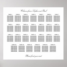 Poster 27 Mesa Gráfico de Assentos Minimalista Elegante