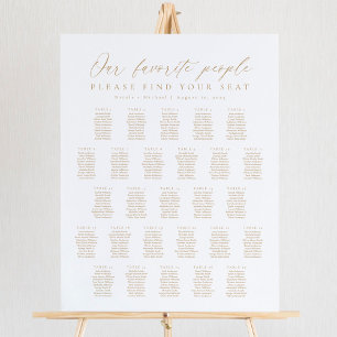 Poster 27 Mesas Nosso Gráfico de Assentos Pessoas Favorit