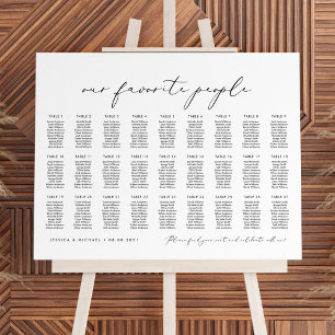 Poster 27 Mesas Plano de Mesa de Nossas Pessoas Favoritas