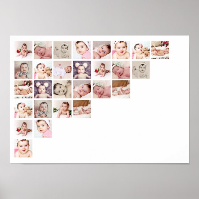 Poster 28 Colagem de Fotos Personalizada (Frente)