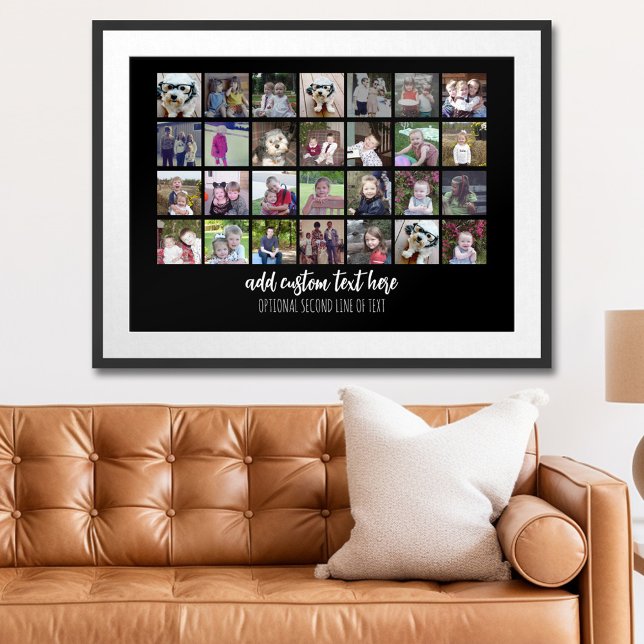 Poster 28 Grade de Colagem de Fotos - 2 Caixas de Texto - (Personalized Photo Poster)