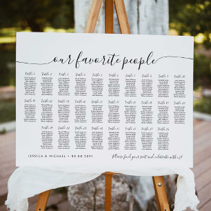 Poster 28 Mesa Elegante Nosso Gráfico de Assentos Pessoas