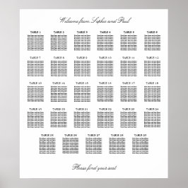 Poster 29 Mesa Gráfico de Assentos Minimalista Elegante