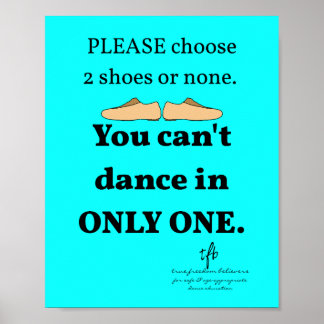 Poster 2 Calçados ou nenhum Cyan Dance Studio