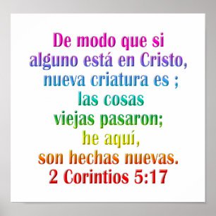 Póster 2 Corinthians 5:17 Espanhol